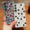 Colorful Hearts Pattern Phone Case For Samsung Galaxy S26 S25 S24 S23 Ultra S22 Plus S21 S24 S25 FE Clear Shockproof Soft Cover