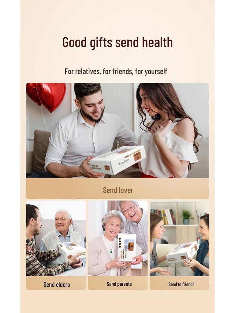 Unisex nafukovací bederní podpůrný pás pro dekompresi a korekci