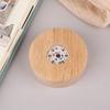 Battery Operated 8/10cm Round Wooden LED Light Dispaly Base Stand Holder Table Night Lamp Base Crystal Glass Art Ornaments 1PC