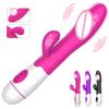 Kraftig Kaninvibrator Dildo Dobbel Vibrasjon G-punkt Klitorisstimulering Masturbatorer Vaginal Massasjeapparat Voksen For Kvinner Sexleketøy