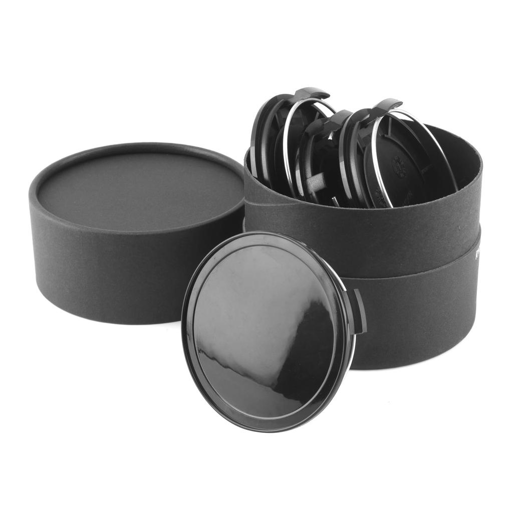 Radnabenkappen 75mm 69mm 4 Stück Schwarz Radabdeckung Nabenabdeckung
