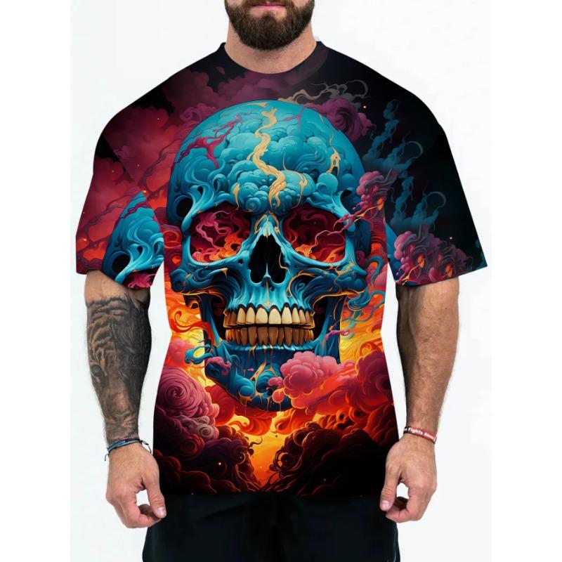 New 3D Digital Printed European and American Adult Men's Animal T-shirt