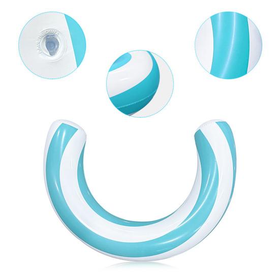 U-shaped Inflatable Pool Float Thickened PVC Semicircle Float Tube Foldable Floating