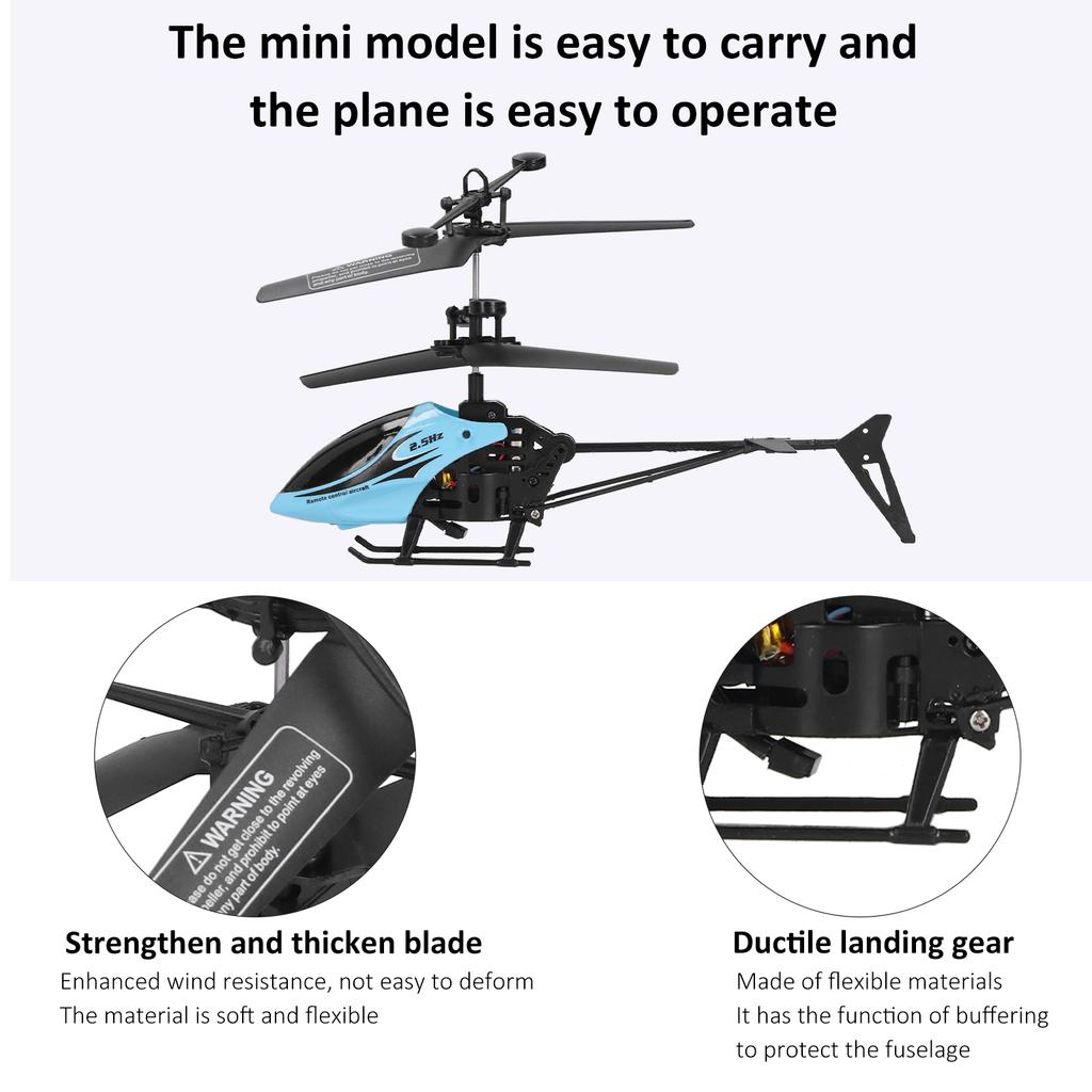 Uzaktan Kumandalı Antifall Açık Hava Uçan Uçak Şarj Uzaktan Kumandalı Helikopter Oyuncak Modeli(mavi )