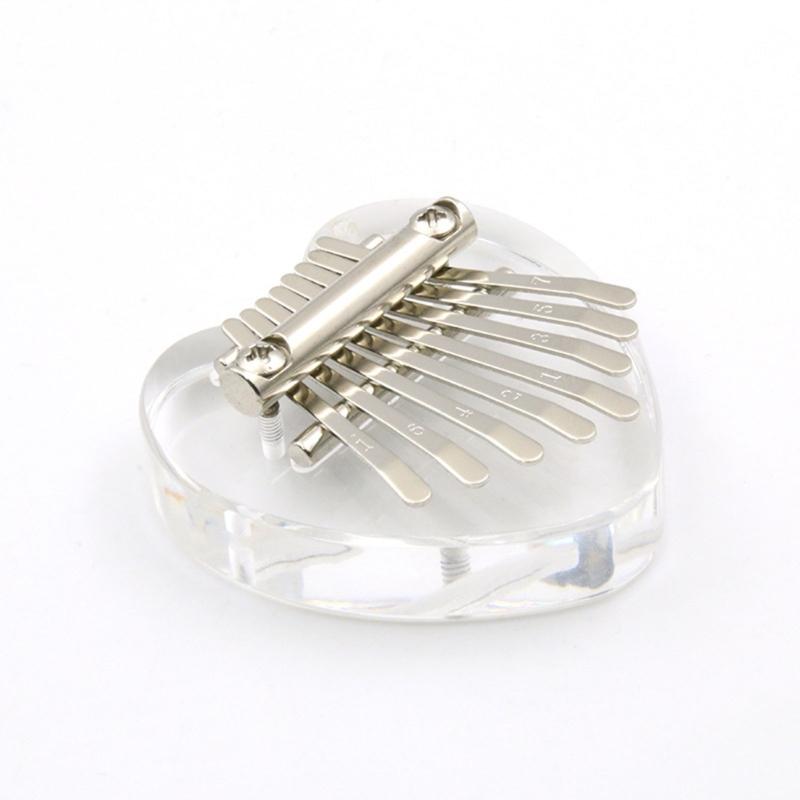 Mini Finger Piano Music Gifts for Kids Adults Beginners, 8 Keys Thumb Piano Acrylic Mini Thumb Piano