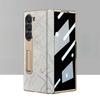 For Samsung Z Fold 7 Phone Case Electroplated Side Bracket Lizard Belly Tape Anti-peep Protective Cover for Samsung Z Fold 6 5 4