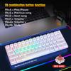 RGB Backlit 61-Key Mechanical Gaming Keyboard with Hot-swappable Red Switches and Full-key Anti-ghosting, Perfect for Office and Gaming.