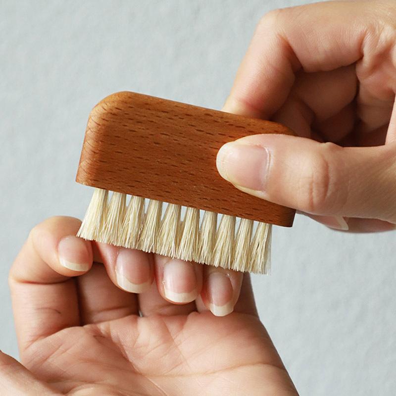 Bristle Nail Brush Wood Nail Brush Foot Dead Skin Grinding Scrubbing Tools Nail Art Accessories Cleaning Brush Manicure Supplies