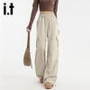 Izzue IT Women's High-Waist Wide-Leg Cargo Pants