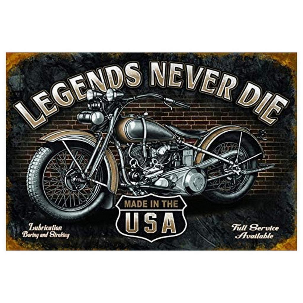 Metal Tin Signs Plaque Cool Motorcycle Wall Decoration Vintage Iron Painting Art Posters for Man Cave Home Cafe Garage Club Bar