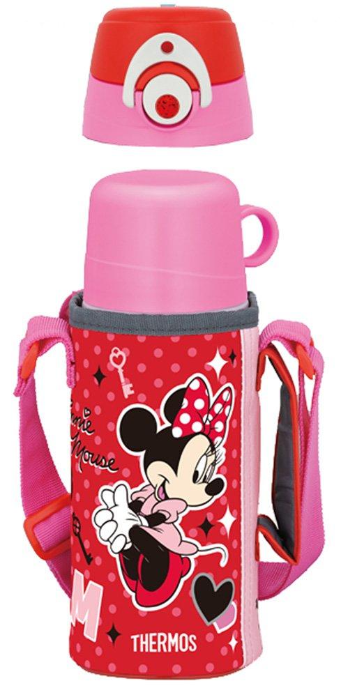 THERMOS Vacuum Insulated Disney Rose Red RR 2-Way Bottle, Minnie, 0.63L/0.6L, FFG-600WFDS
