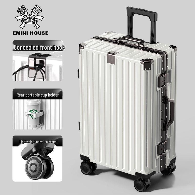 Women's Sturdy & Durable Aluminum Trolley Case With Universal Wheels & Combination Lock - 20” Carry-On