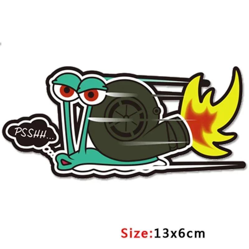 NEW Classic Design Funny PSSHH Snail Turbo Stickers Vinyl Motorcross CarDecal Reflec Racing Stickers Decorate Creativ