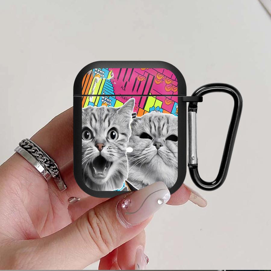 Expressive Cat Cute Earphone Cases Cover Case For Airpods 1 3 Pro3 Pro 4 Pro2 2