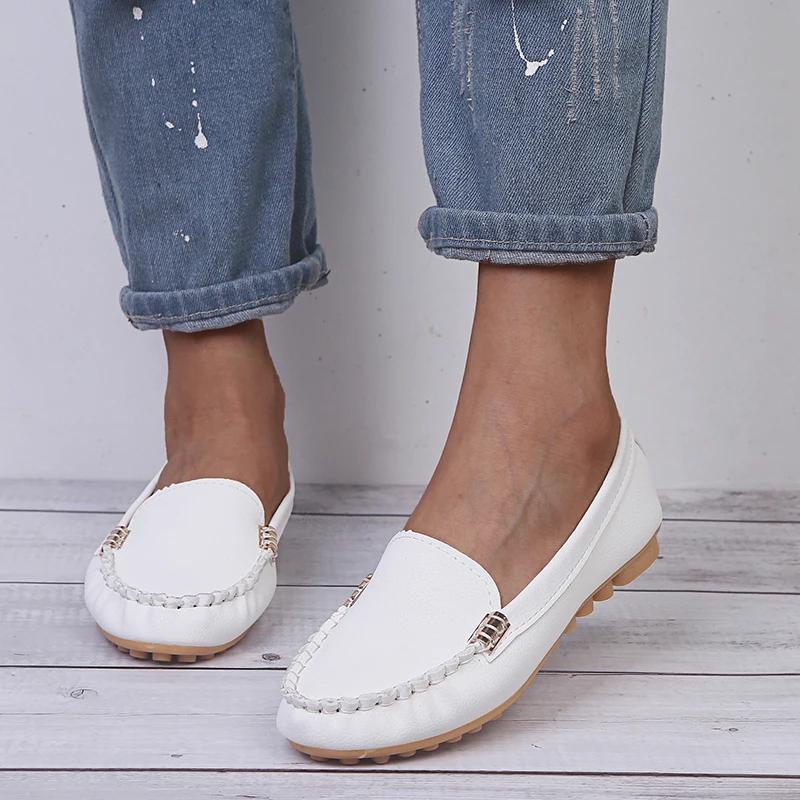 Women Shoes 2026 Spring Autumn Women Casual Flat Shoes Slips Round Toe Denim Flat Loafer Plus Size Jeans Shoes Zapatos Mujer
