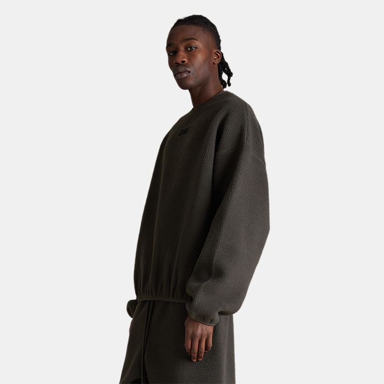 Fear of God Essentials Polar Fleece Crewneck Ink Men Tops Black 192SP244700F