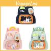 Kids Cute Cartoon School Backpack With Reinforced Spinal Support And Animal Design For Preschoolers