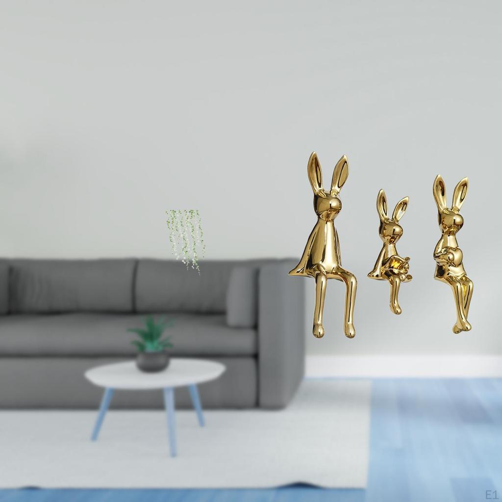 Elegant And Bunny Family for Restroom Bedroom Sofa Backdrop Bookshelf Cabinet Table Decor
