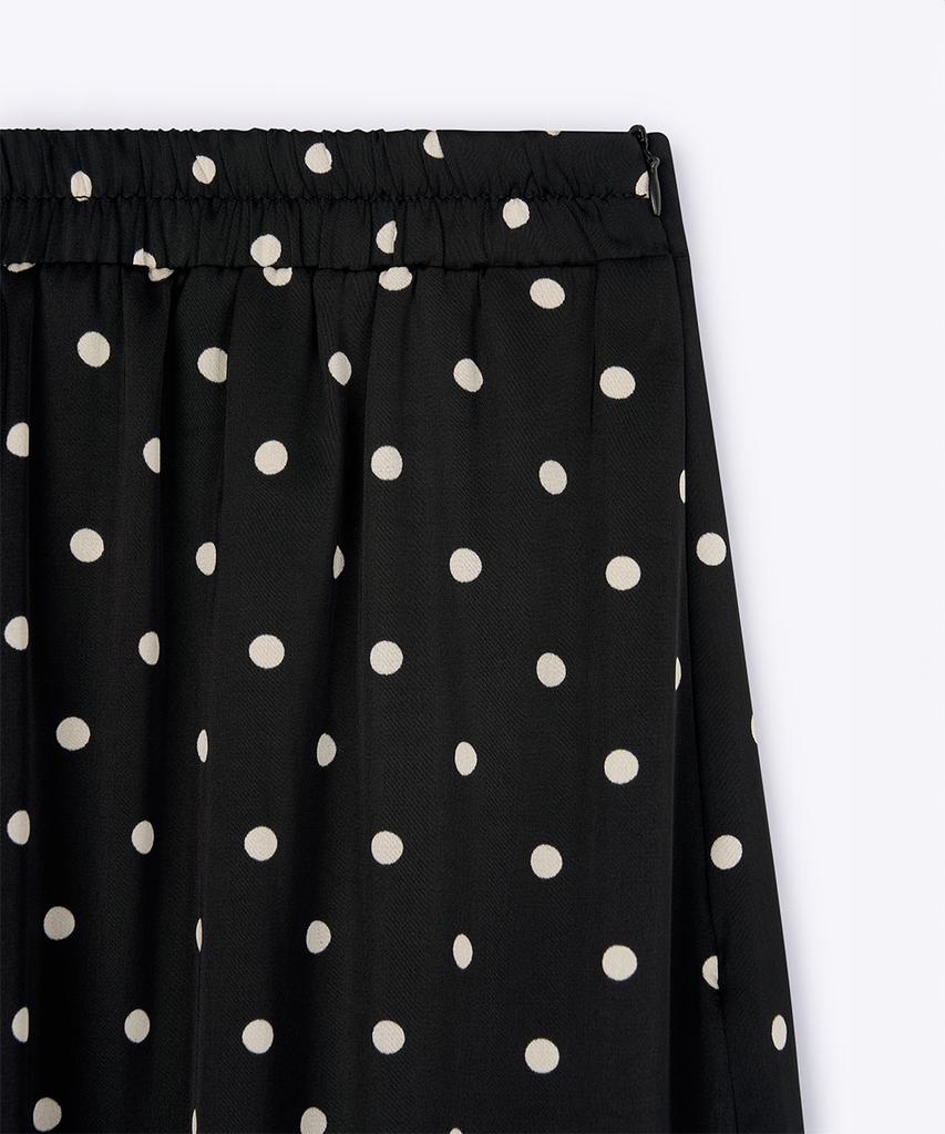 320 Showroom Polka Dot Banding Skirt Black