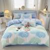Pure Cotton Abraded Bedding Four-piece Set, Bed Sheet Quilt Cover, Dormitory Cotton Three-piece Set