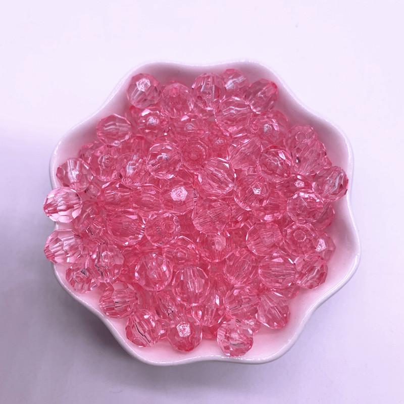 New 6/8/10mm Transparent Faceted Ball Acrylic Beads Loose Spacer Beads for Jewellery Making DIY Bracelet Accessories