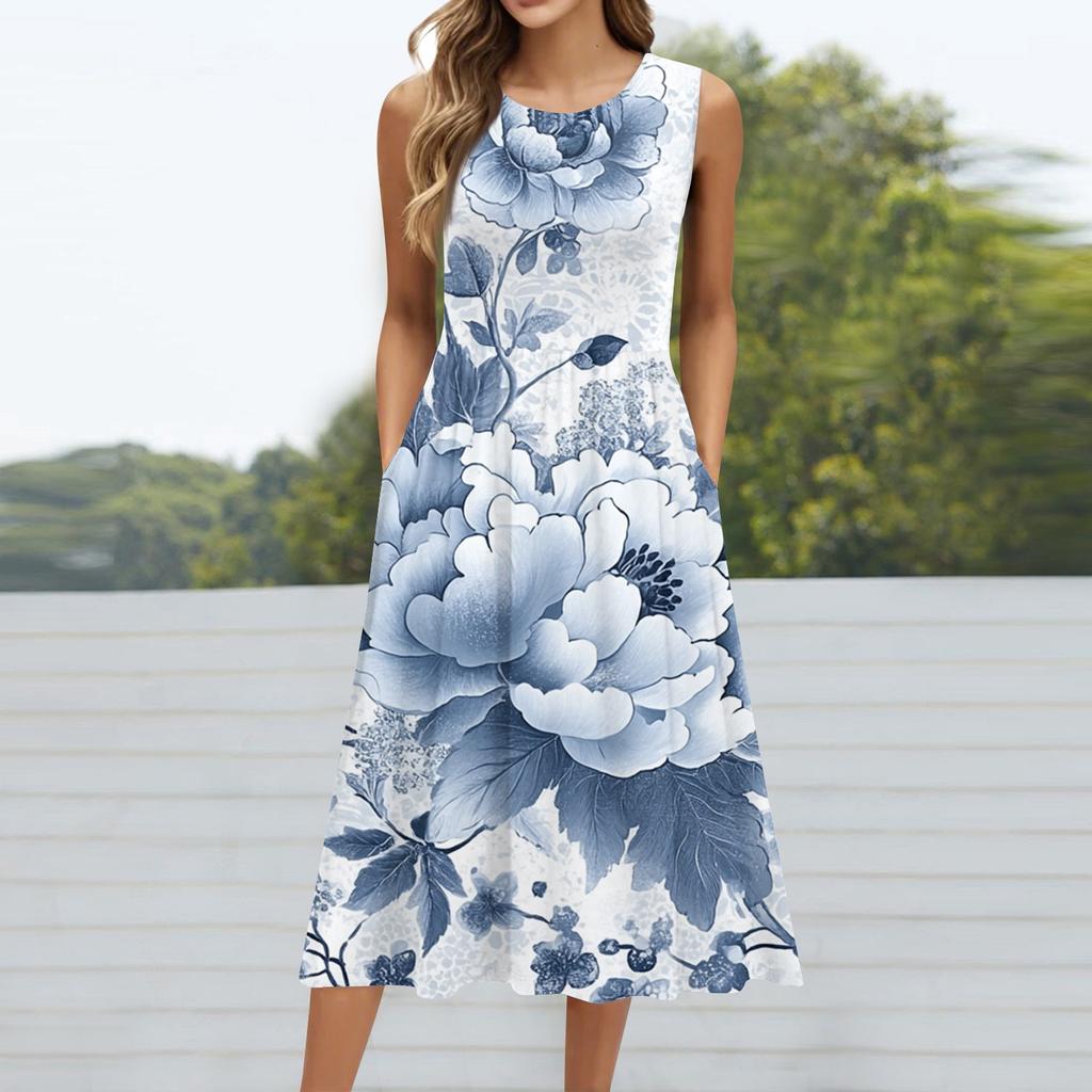 Damen Sommer V-Ausschnitt Lässige Strandkleider Pods Kurzarm Gestreifte Geometrisch Bedruckte Kleider