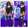 Womens Vampire Costume Halloween Cosplay Outfit PU Leather Party Dress Stage Events