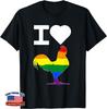 I Love Cock Dick Funny LGBT Gay Pride Rainbow Unisex T-Shirt