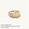 St. Delan Gold-Plated Stainless Steel Croissant Ring for Couples
