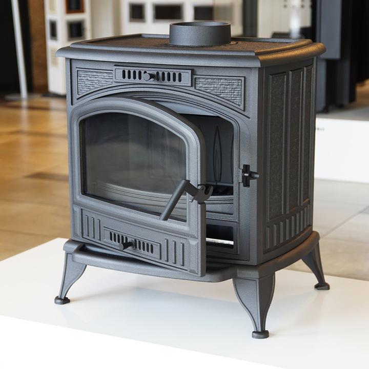 Wood Burning Cast Iron Stove KRATKI K6 Ø 130 8 kW with Accessories