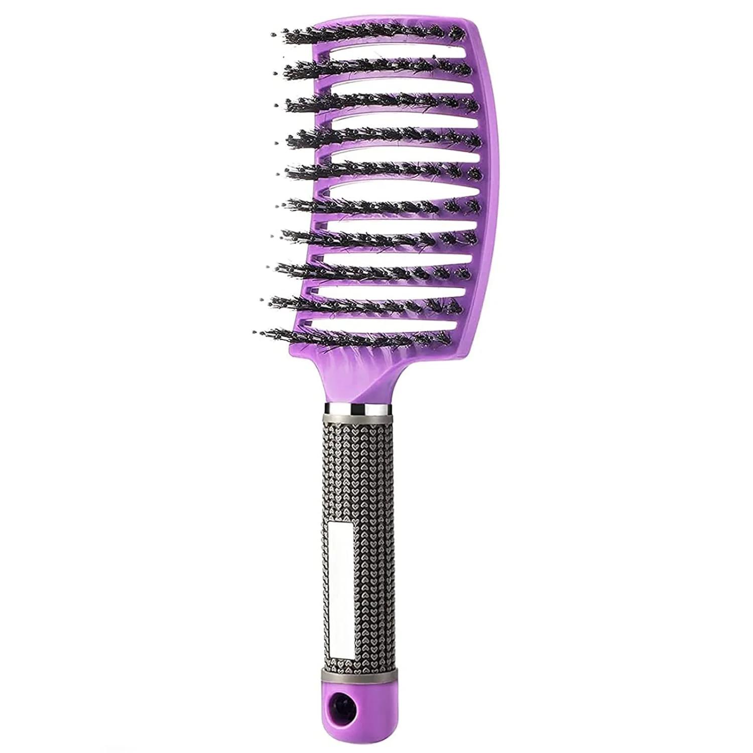 Hairstreaq Detangling Brush, Wet Dry Detangler Hair Brushes, Vented Detangling Brush, Fast Drying Styling Massage Hairbrush for фиолетовый
