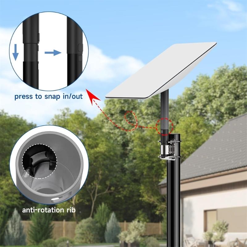 Waterproof Mount Adapter Poles Mount for Antenna Mast Poles Satellite Mast Adjustable Mount for V2 Pipe Adapter