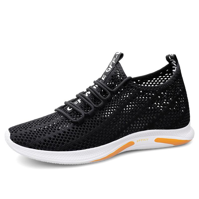 Man Mesh Shoes Increasing Shoes Invisible Inner Height-increasing Shoes Soft-soled Running Shoes Sports Breathable Casual Shoes