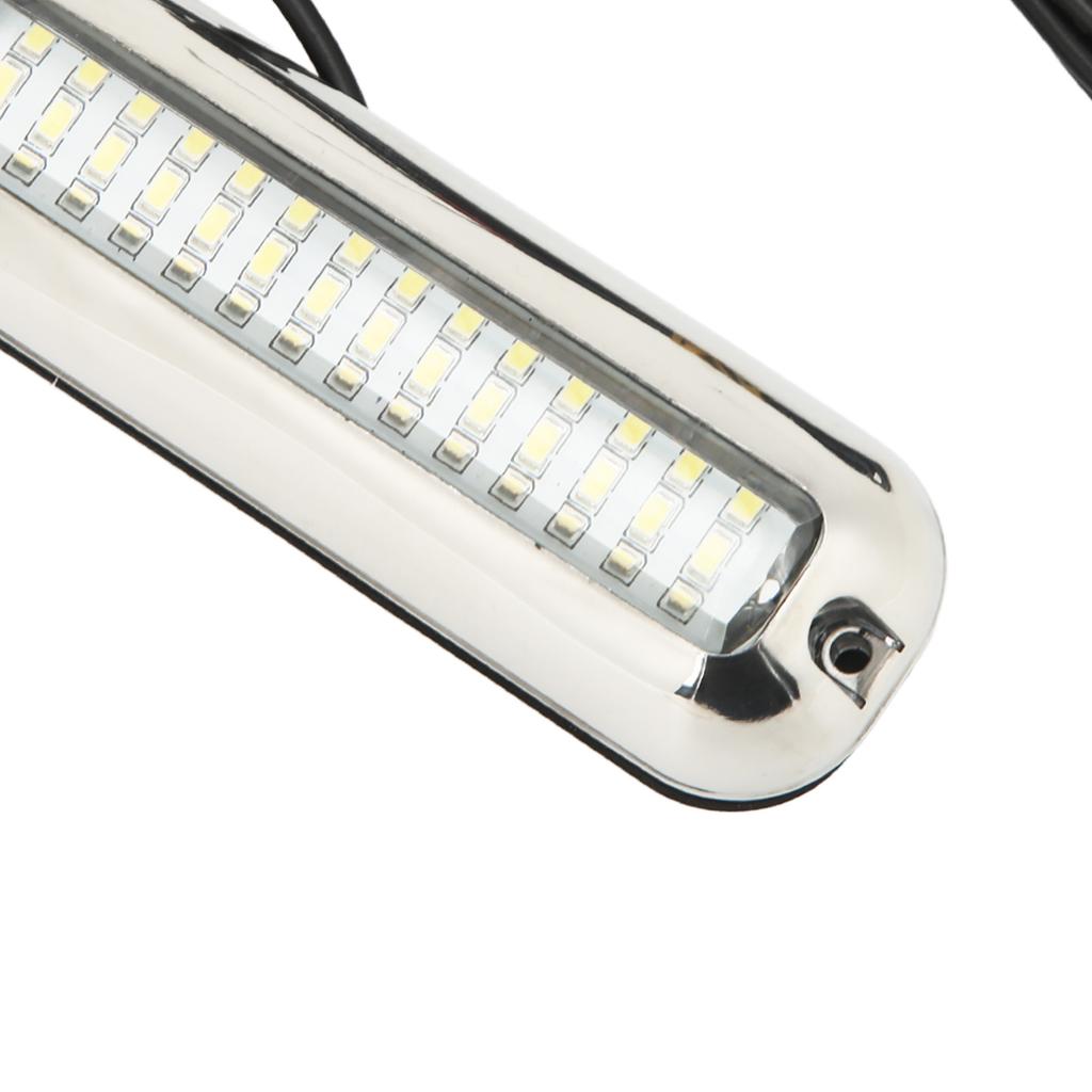 Marine Led Lights 42LEDS Waterproof Underwater LED Boat Light 10‑30V Drain Plug Light for Yacht Boat