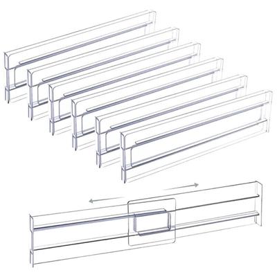 Trasparent Adjustable Drawer Dividers High Expandable Drawer Separators Tools Clothing