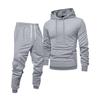 Men's Solid Color Hooded Universal Versatile Hooded Sweatshirt Sweatpants Casual Sports Suit