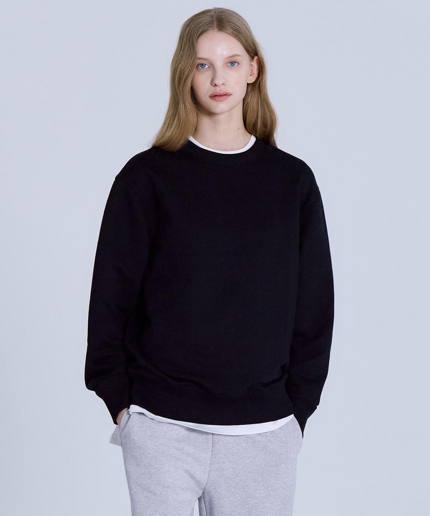Basic House Women'S Cp Terry Sweatshirt Black Lyts0201