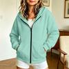 Boys and Girls Zip-Up Hoodie Sweatshirt with Detachable Hood, Long Sleeve, Color, Casual