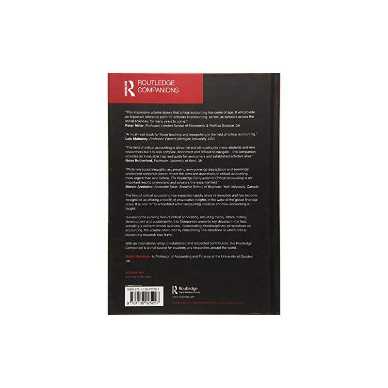 The Routledge Companion to Critical Accounting (Routledge Companions in Business, Management and Marketing)