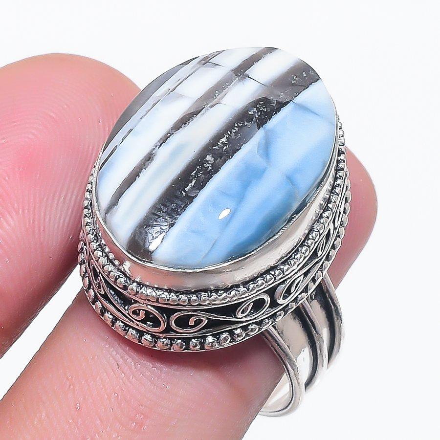 Owhyee Opal Gemstone 925 Sterling Silver Jewelry Ring Size 9