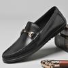 Fashion Comfortable Formal Wear Men Loafers Genuine Leather Casual Shoes Lightweight Sole Slip On Flats Non-Slip Man Business Moccasins