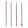 Colorful Stainless Steel Blackhead Extractor Set: 4-Piece Double-Headed Acne Needle Kit