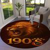 Galatasaray S Round Area Rug,Carpet Rug for Living Room Bedroom Sofa Playroom Decor,Non-slip Floor Mat