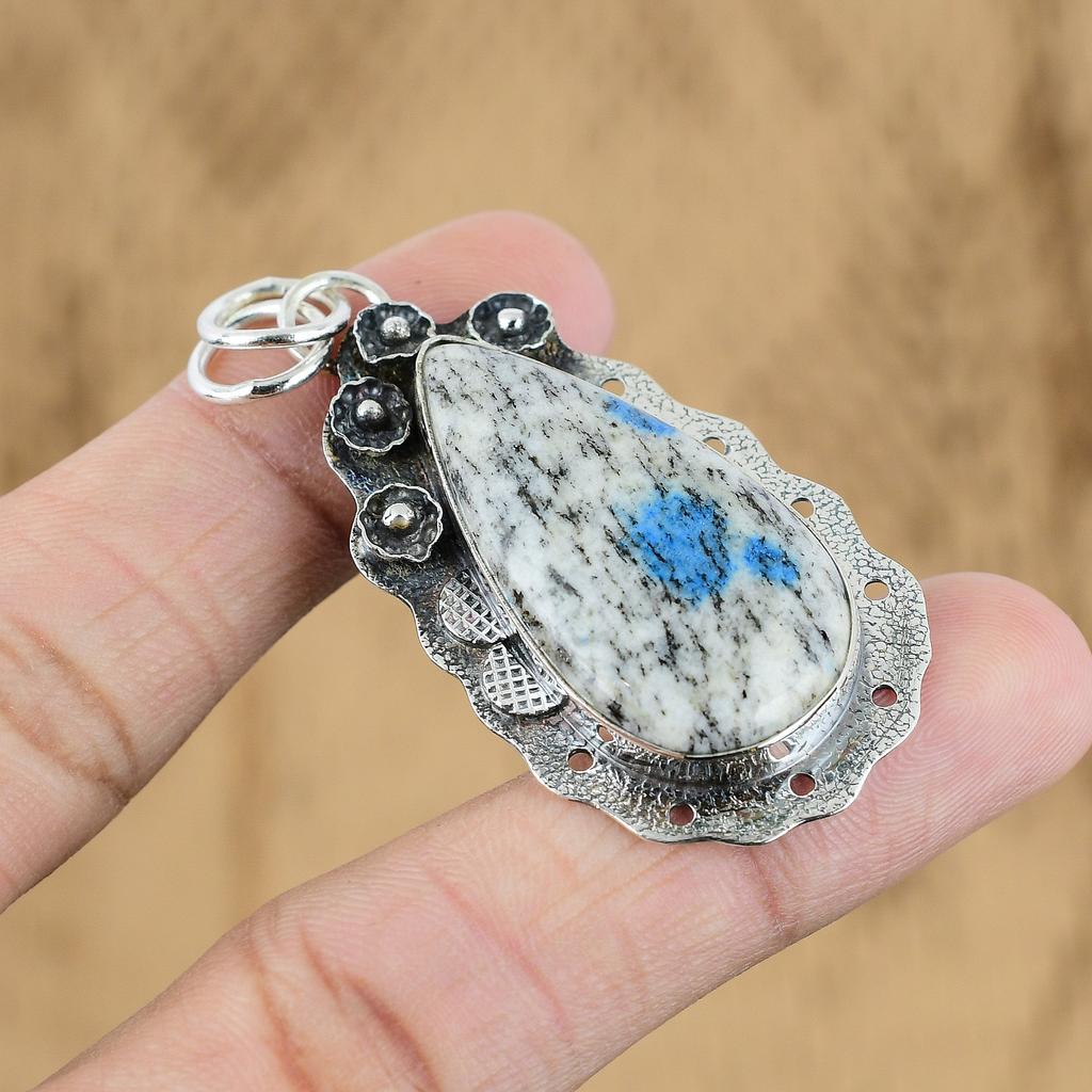 Easter Sale Sterling Silver K2 Jasper Gemstone Artisan Trendy Pendant Jewelry