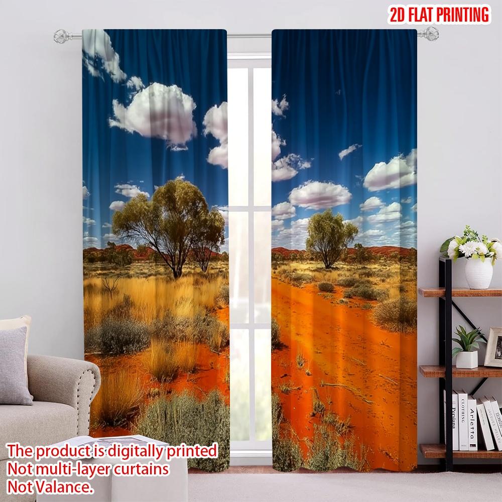 

Set Of 2 Flat Printing Happy St Patrick Day Curtains Australia Inland Laterite Road Fabric Without Electricity Spring Party Curtain Made Polyester W100*H70(CM)-Rod Pocket&2PCS