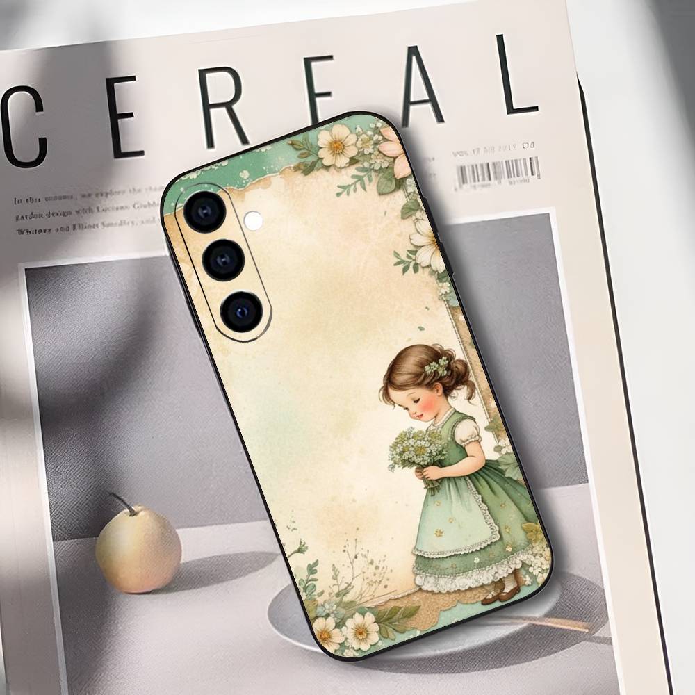 S-Sarah K-Kay Girl Phone Case For Samsung Galaxy A73,A72,A71,A70,A53,A52,A51,Soft Silicone Black Cover