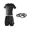 Li Ning Swimsuit Set Men's Black LNYW821-1+LSKT607-1