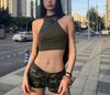2025 Summer Women’s Low Waist Camouflage Denim Shorts – Versatile, Comfortable, Bodycon Hot Pants