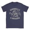 Dumbbells and Dragons Fitnessstudio T-Shirt für Unisex Lässiges Baumwoll-T-Shirt Geschenkidee Unisex Kleidung Damen Kleidung Sommer Neues T-Shirt