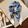 New Fashion Paisley Print Shawl Square Scarf for Women Soft Satin Wraps Neckerchief Female Hair Bands Ribbon Headband Bandana